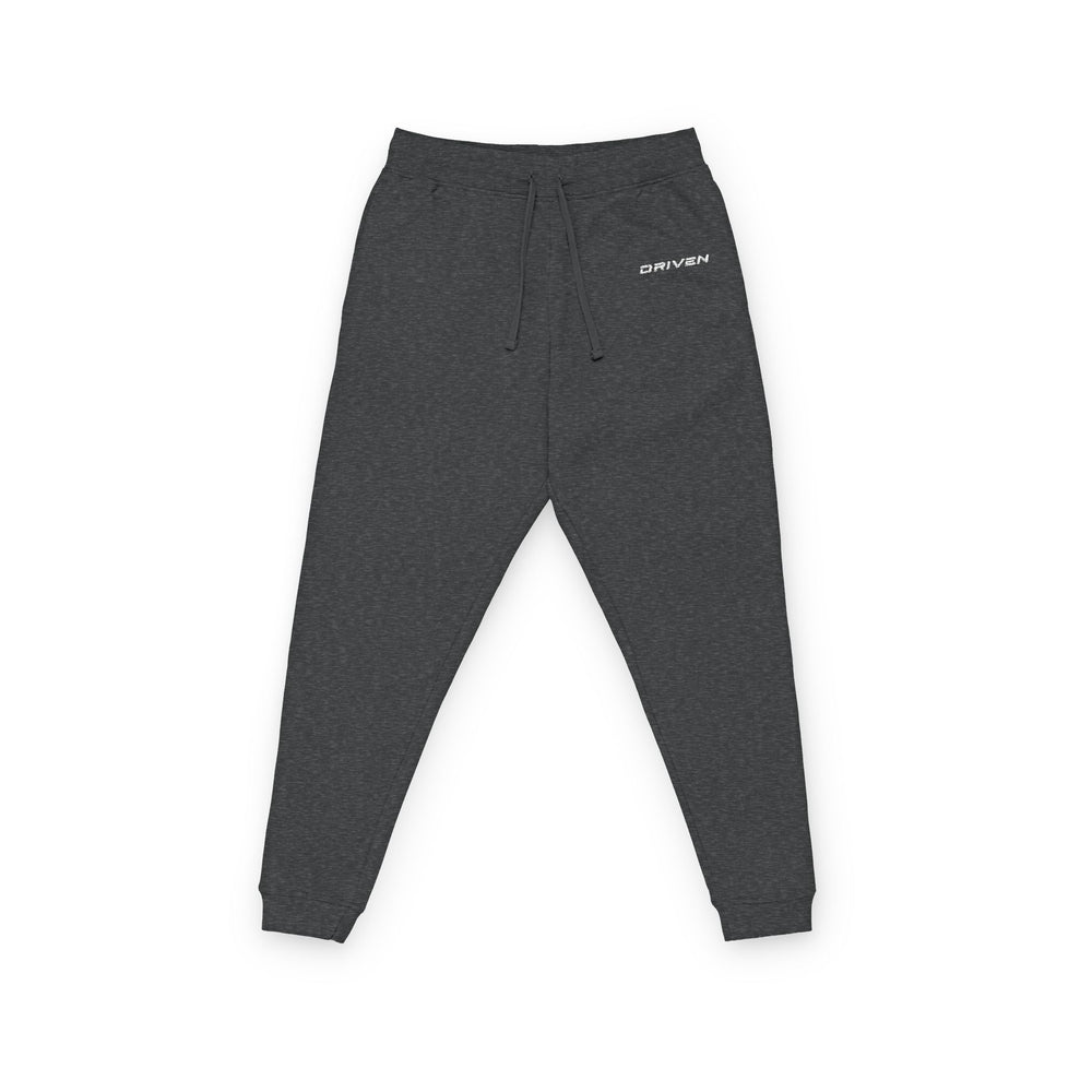 Embroidered Fleece Joggers - Minimal Script Logo Casual Sweatpants