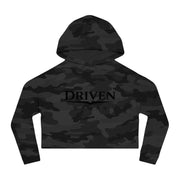 Driven Woman Cropped Hoodie — Motivational Women’s Cropped Hooded Sweatshirt