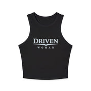 Driven Woman Racer Tank Top — Empowered Women's Graphic Crop Tank