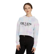 Driven Woman Cropped Hoodie — Motivational Women’s Cropped Hooded Sweatshirt