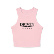 Driven Woman Racer Tank Top — Empowered Women's Graphic Crop Tank
