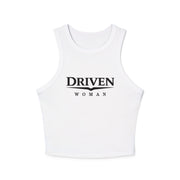 Driven Woman Racer Tank Top — Empowered Women's Graphic Crop Tank