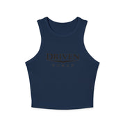 Driven Woman Racer Tank Top — Empowered Women's Graphic Crop Tank