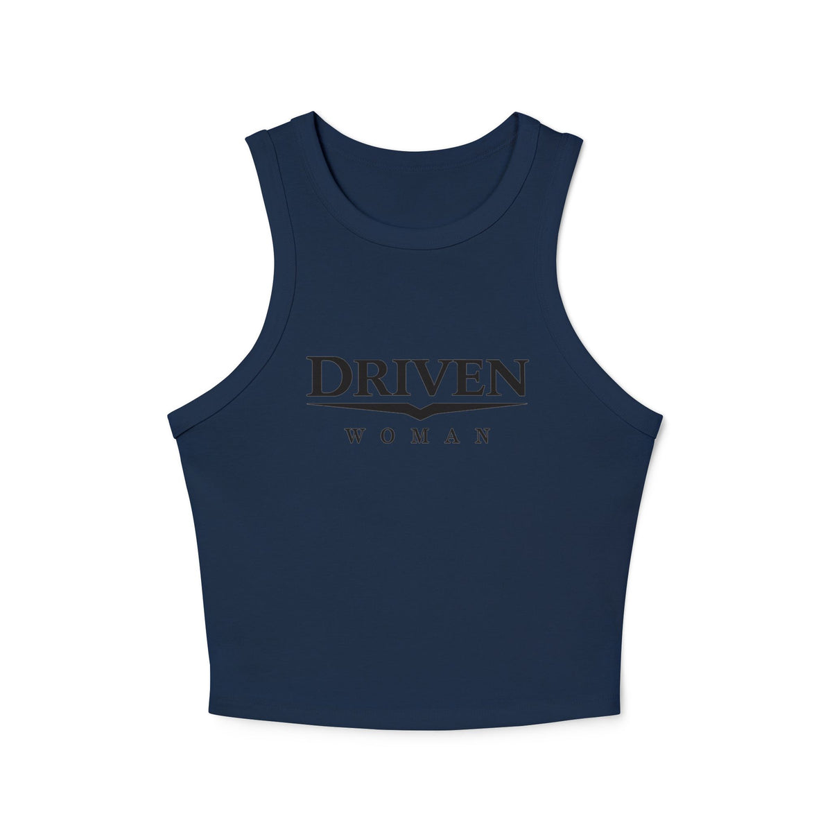 Driven Woman Racer Tank Top — Empowered Women's Graphic Crop Tank