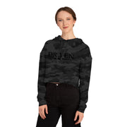 Driven Woman Cropped Hoodie — Motivational Women’s Cropped Hooded Sweatshirt