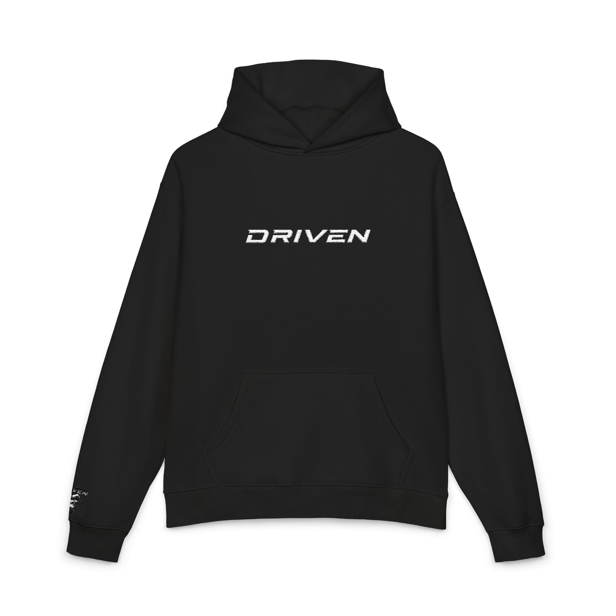 Driven Hoodie — Black Motivational Streetwear Pullover